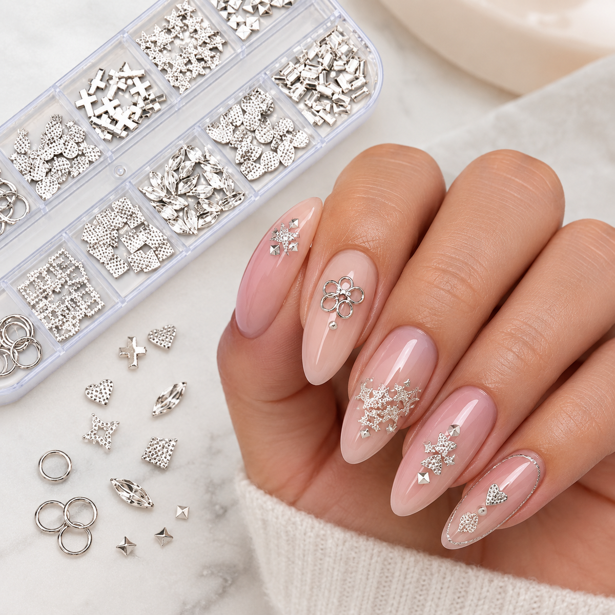 Nagelversiering Zilver - Blueskygellak.nl